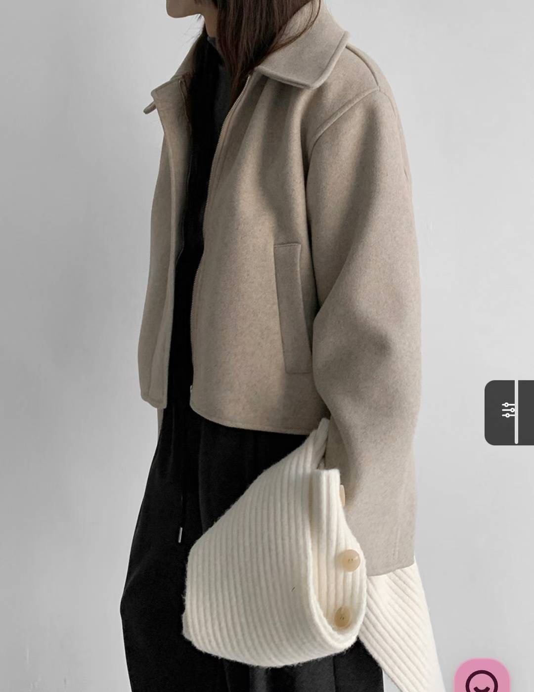 【 Goodbye Winter❄️ | 實穿性極高！知性小反領夾棉拉鍊絨布外套💭🤍 】 Classic Zip Up Outer(三色入)