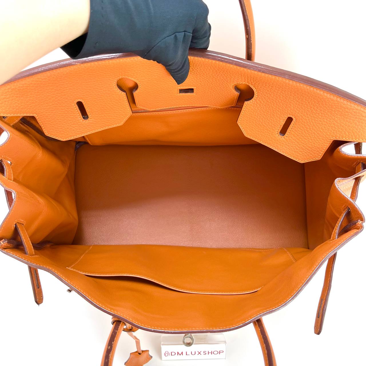  Hermes Moutarde Birkin 40 PHW (Stamp Square J)