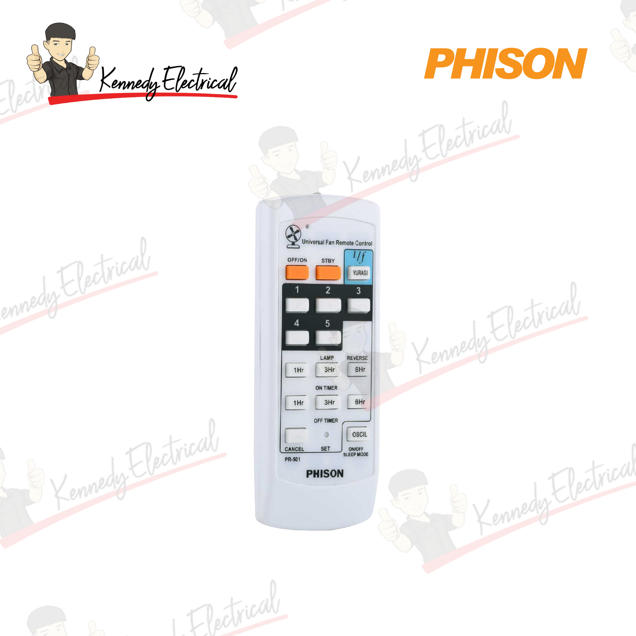 Phison KDK & Panasonic Fan Remote Control (PR-501)