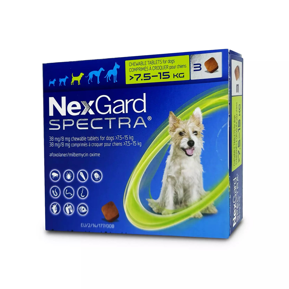 NexGard Spectra 全方位驅蟲口服咀嚼片 3粒裝