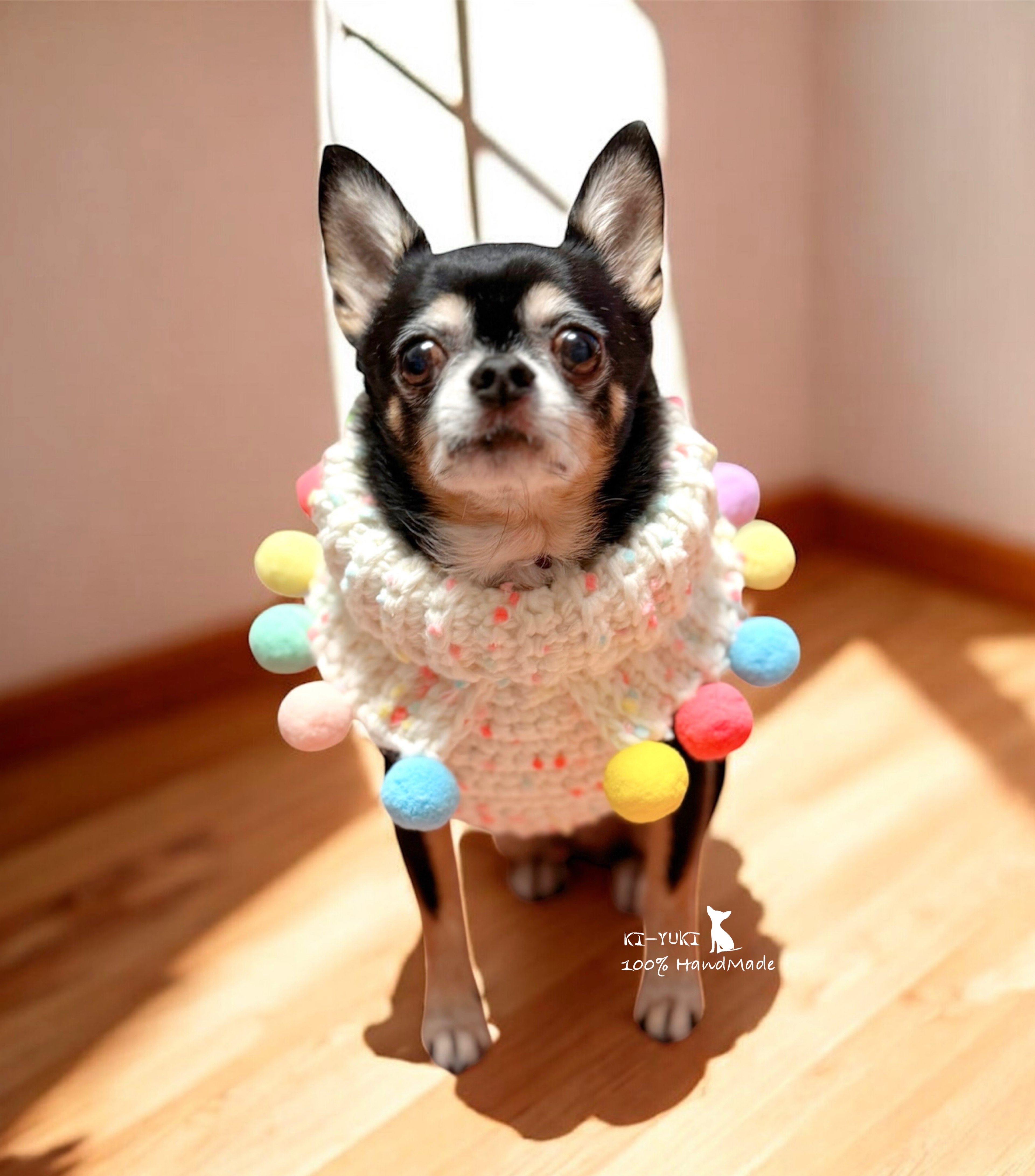 寵物手作 毛線編織胸背帶 兩件式