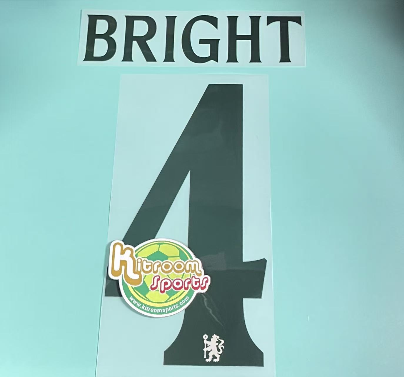 2025-26 Chelsea Women Team Away UCL Nameset #4 BRIGHT