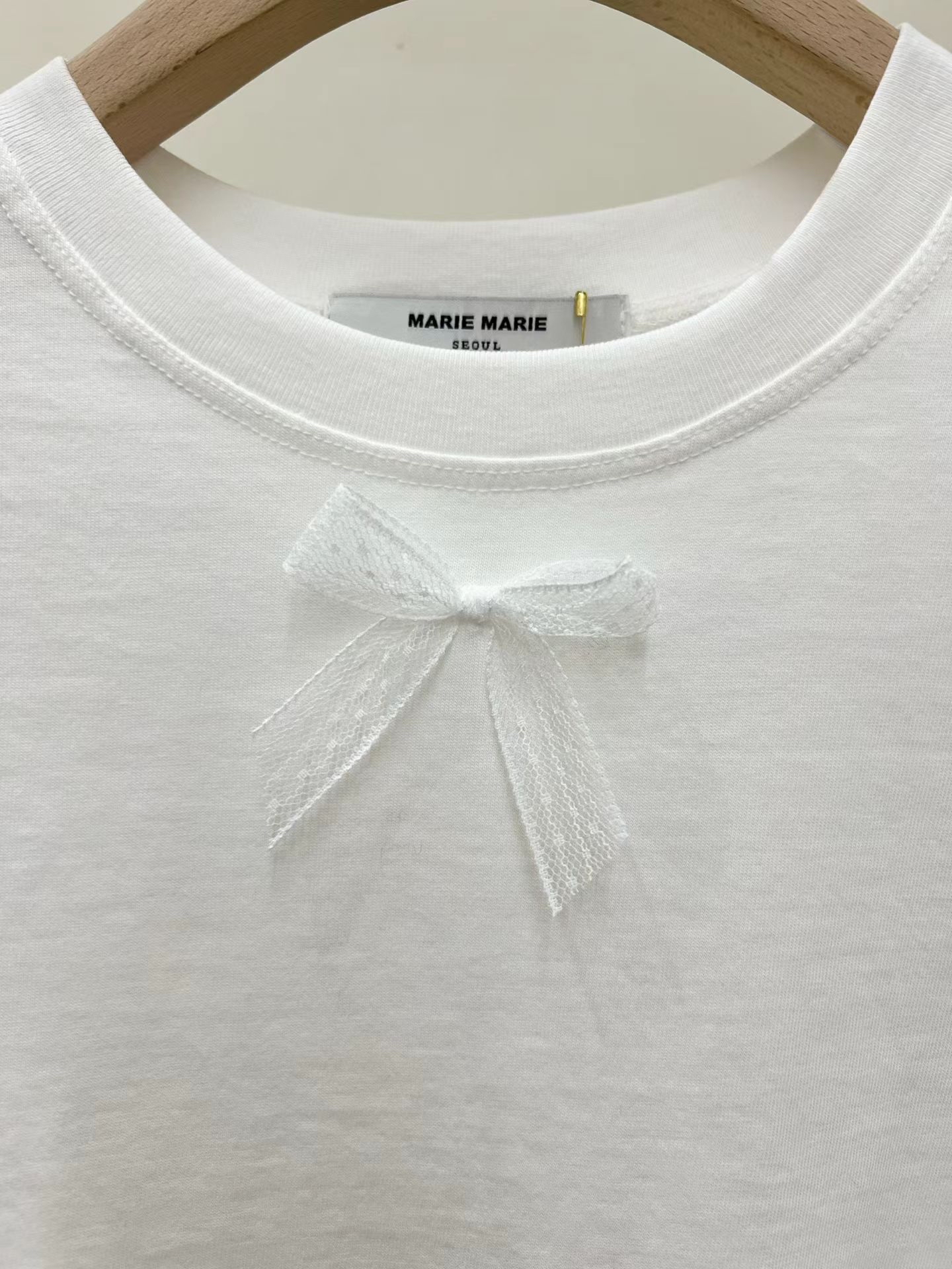 Marie 假2 件拼lace 袖Top