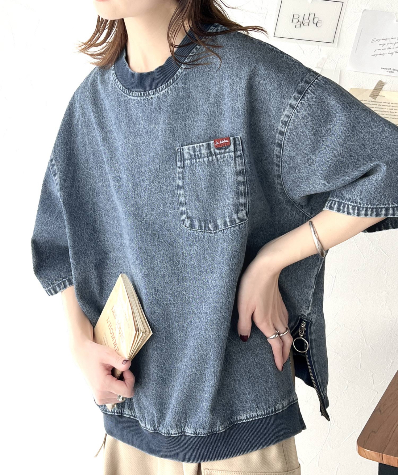 日本復古風牛仔衫