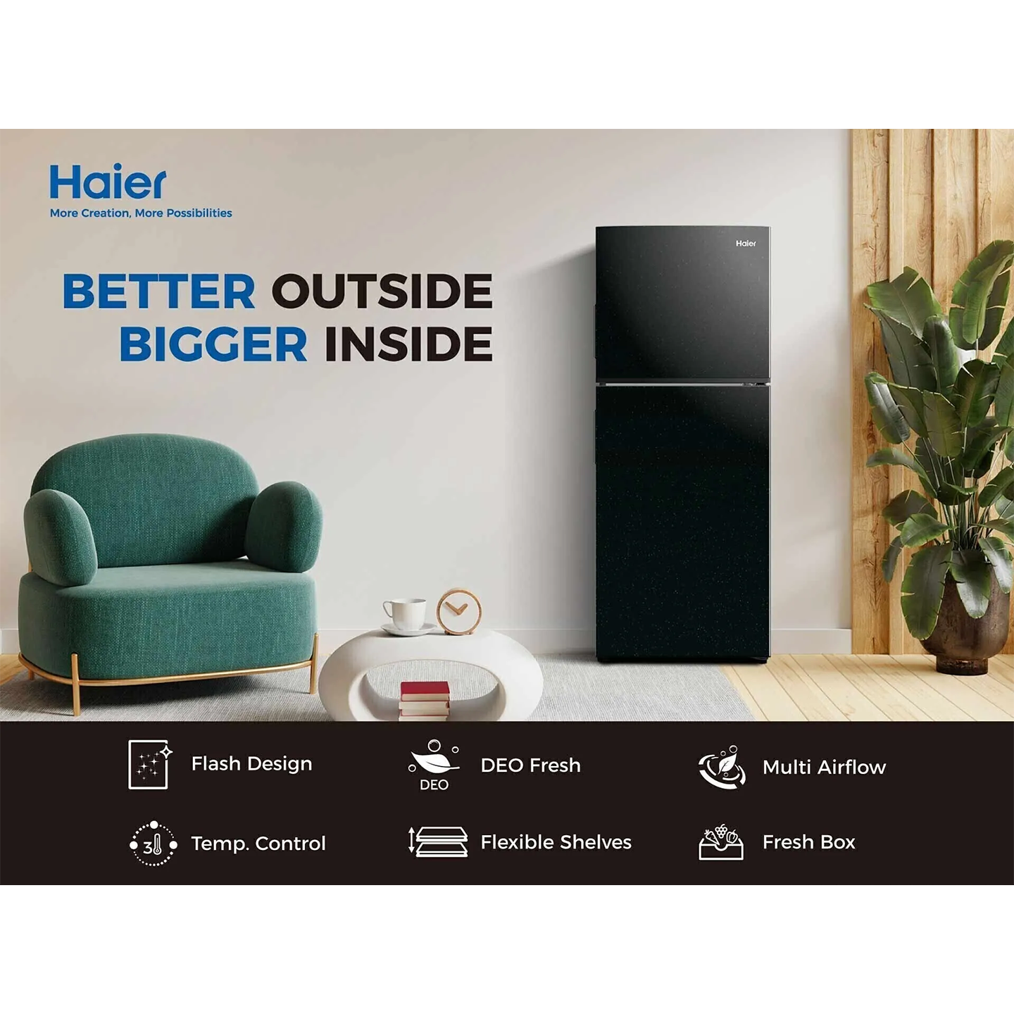 Haier 258L 2-Door Refrigerator (HRF-258H)