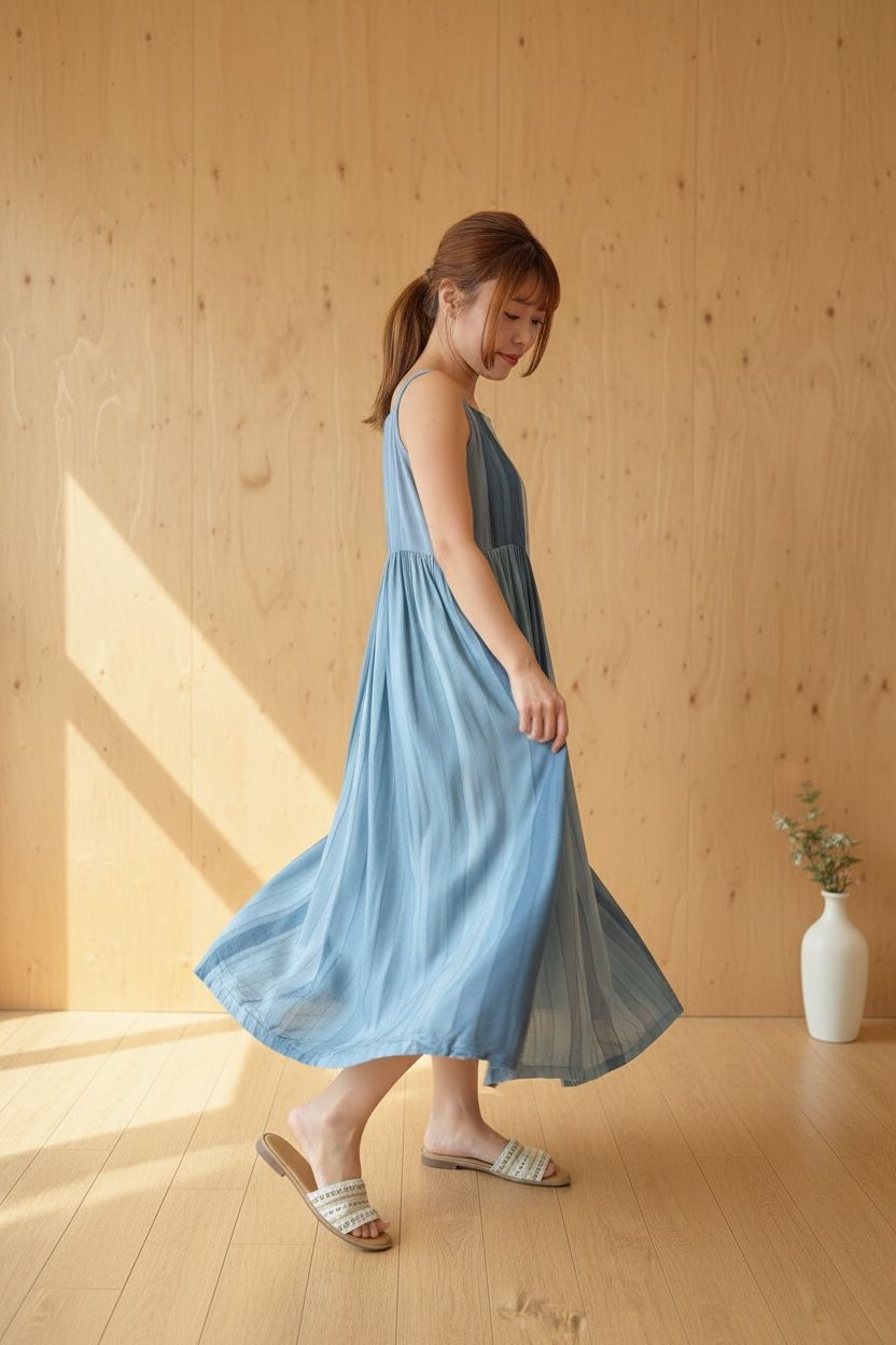 Ocean Blue Gradient Sleeveless 48" #1502