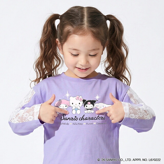 🆕【⭐訂購⭐】日本直送 🇯🇵🌀#Sanrio 蕾絲邊 長袖Tee［2款選］🌀 [ELIA-0094][261013]