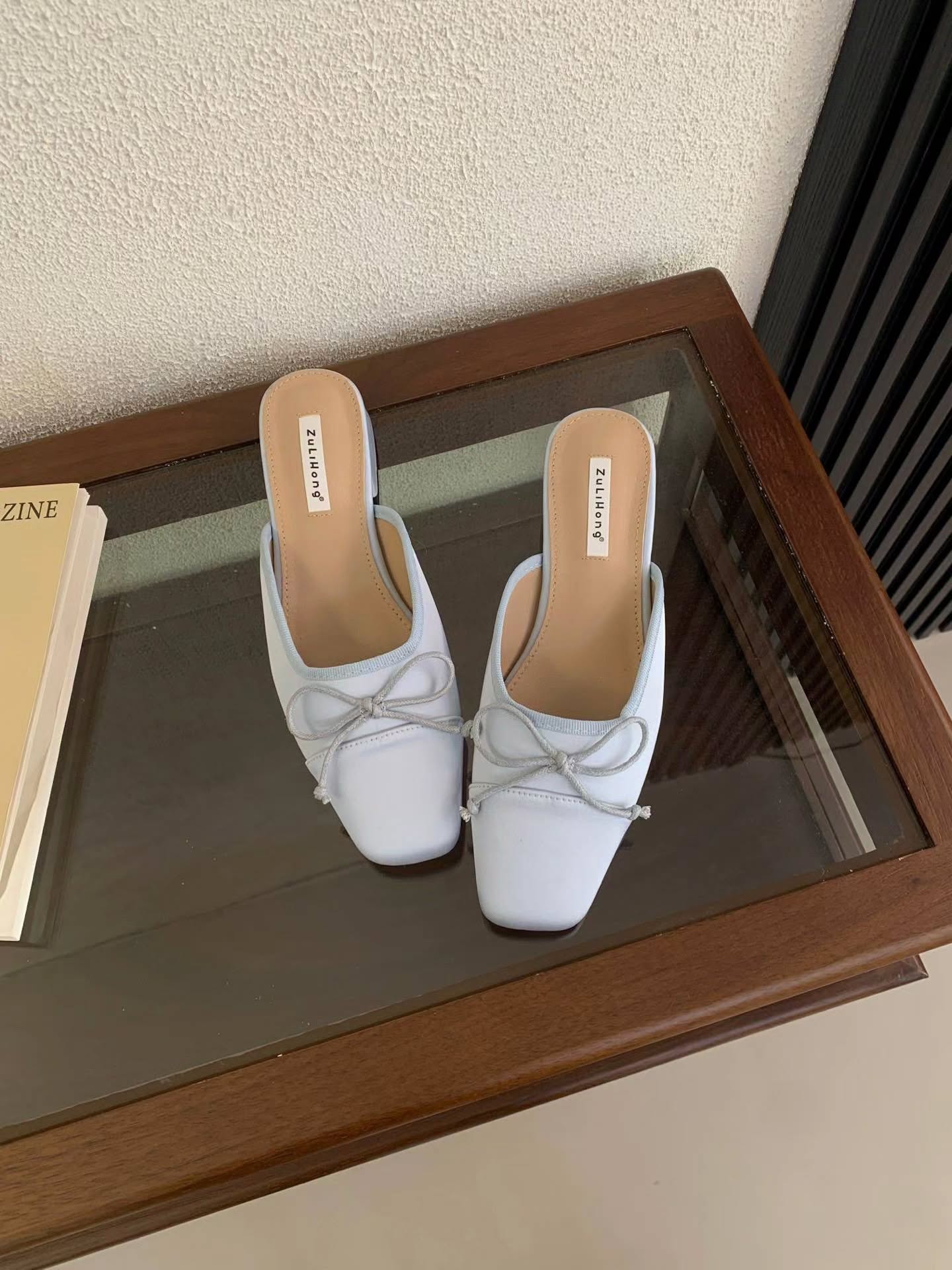 520-12 法式蝴蝶结穆勒鞋 🇨🇳