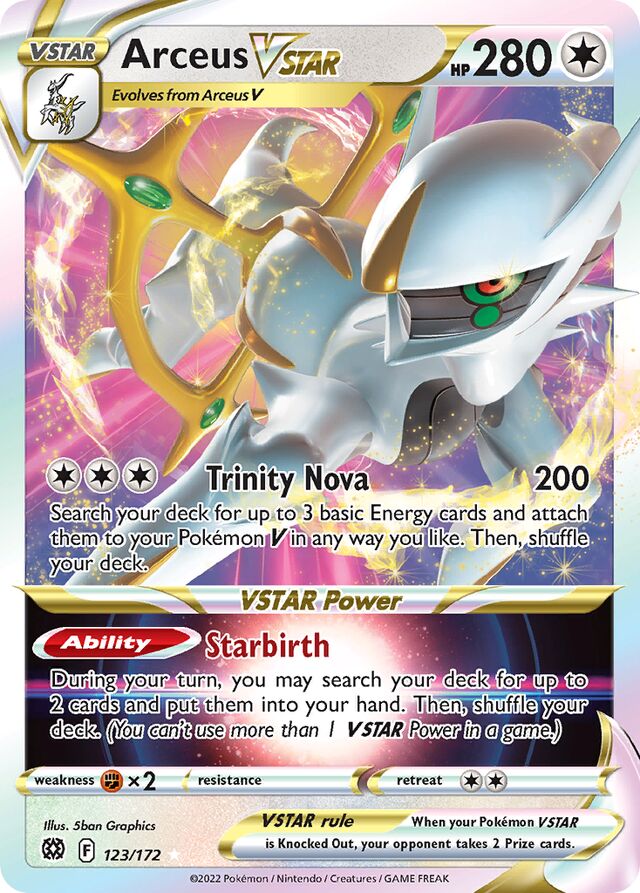 Pokemon TCG Card Game -BRILLIANT STAR-ARCEUS VSTR-123/172
