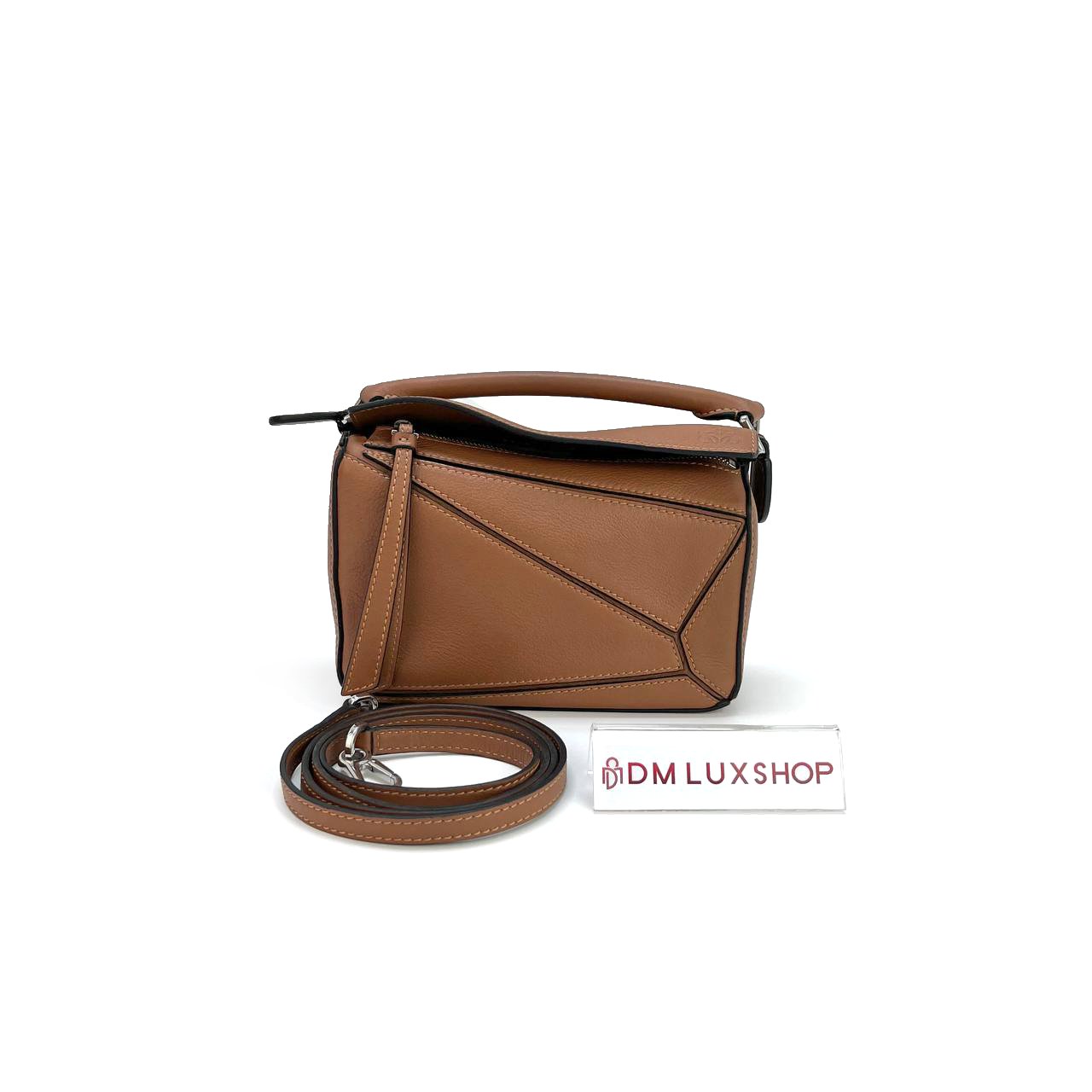 Loewe Brown Mini Puzzle Top Handle Crossbody