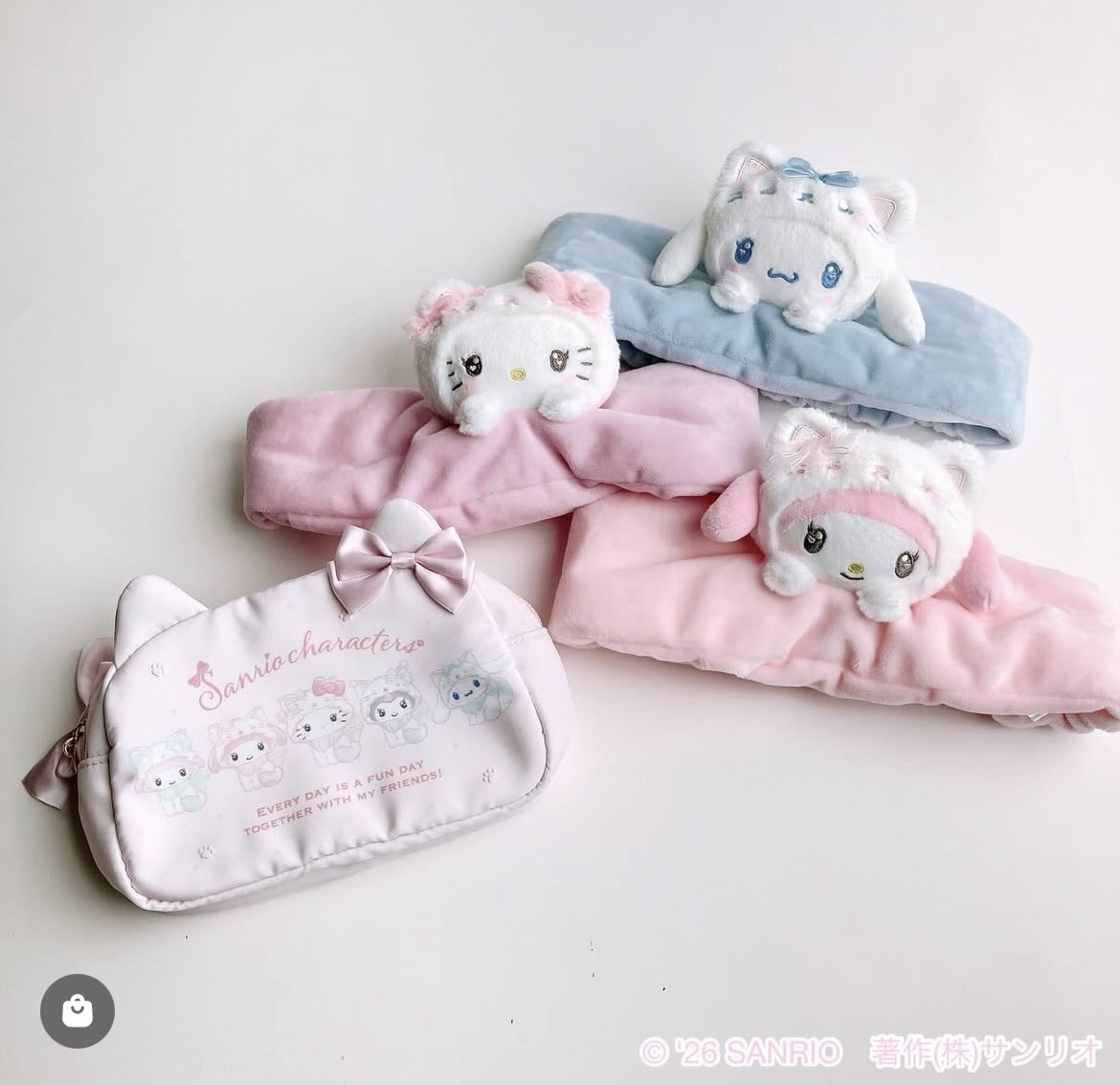 日本預訂📍日本Sanrio蝴蝶結貓貓造型系列 - 公仔/髮帶/吊飾/化妝袋/盲盒 18/2日本開售