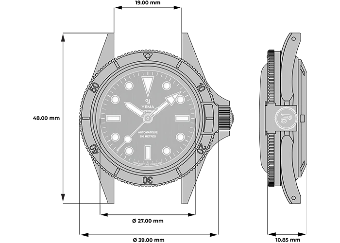 YEMA - Superman Bronze "SANDWICH" DIAL CMM.10 Limited Edition 39mm 13.25.10.35.ZNL.U5