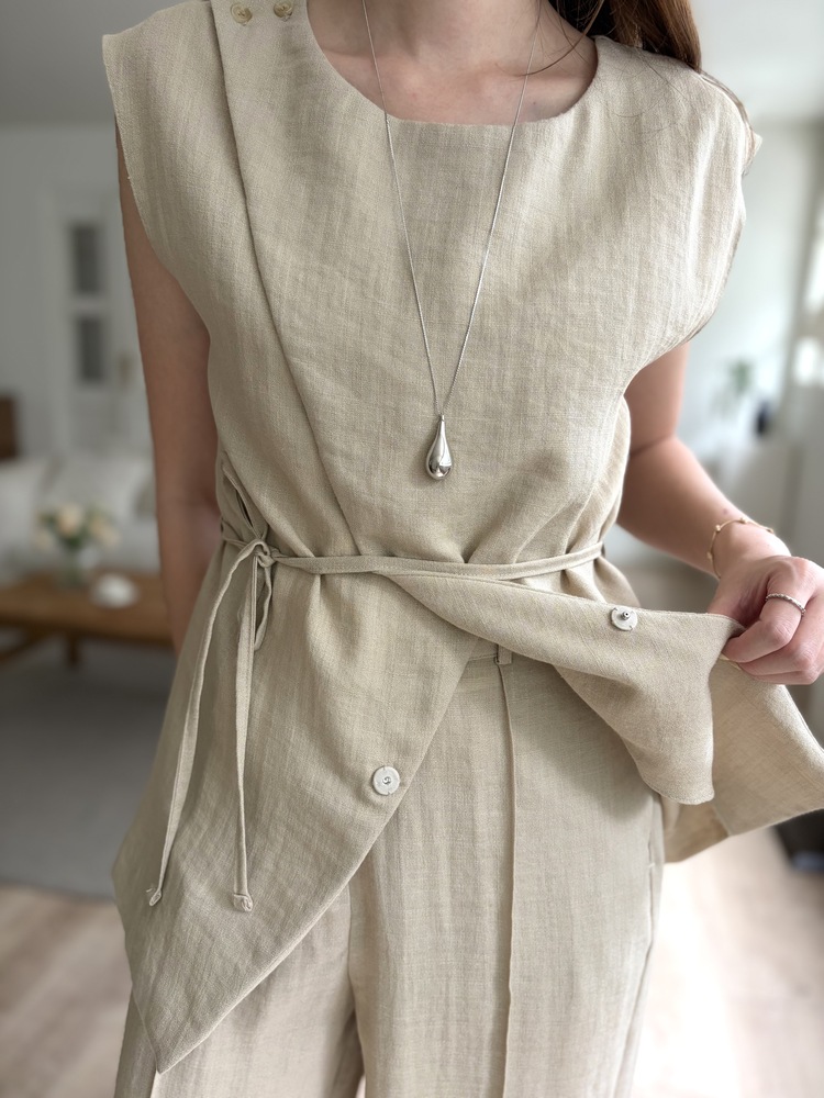 The Fine Linen Summer Set (Beige)