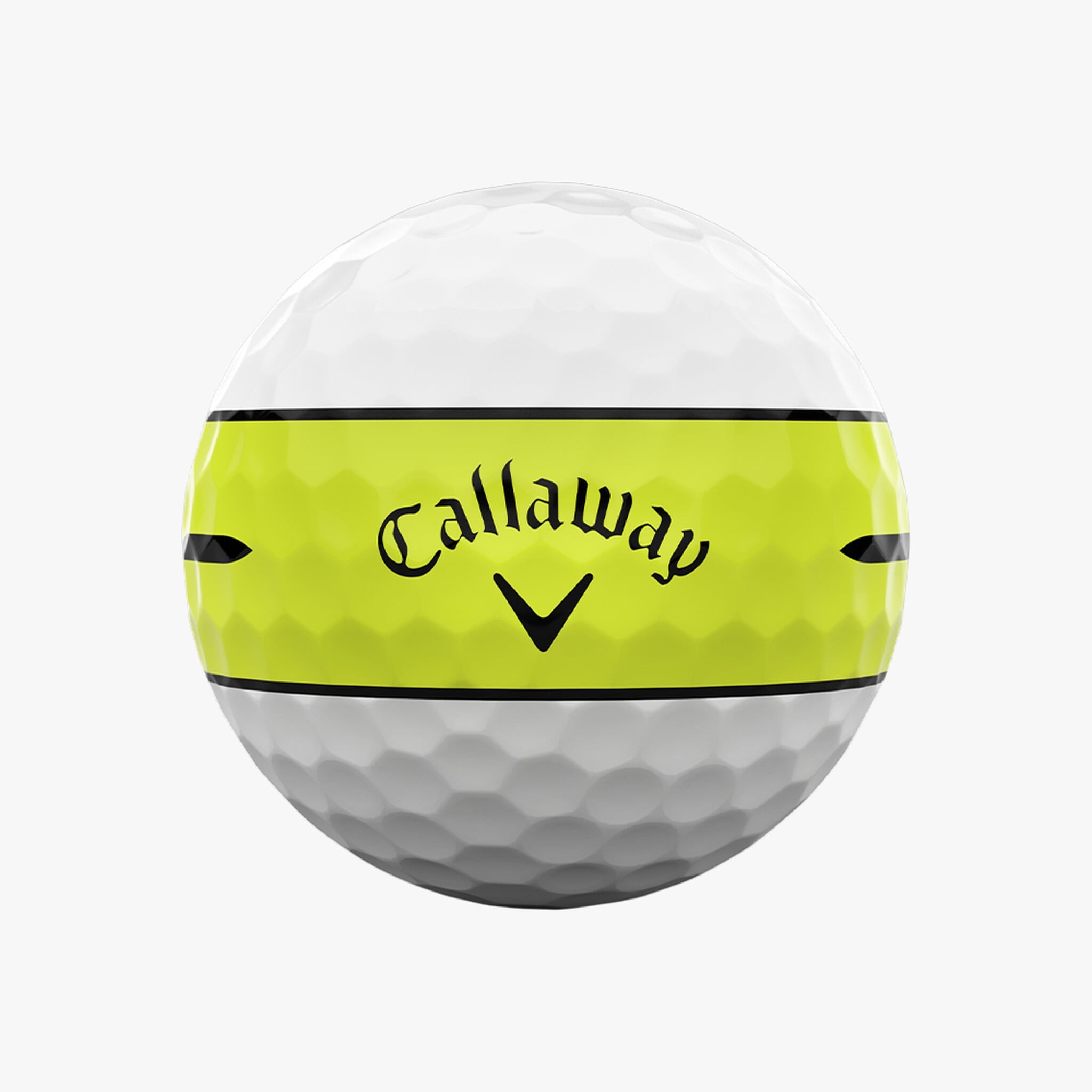 CALLAWAY CHROME TOUR 360 Stripe 四層球- 黃色
