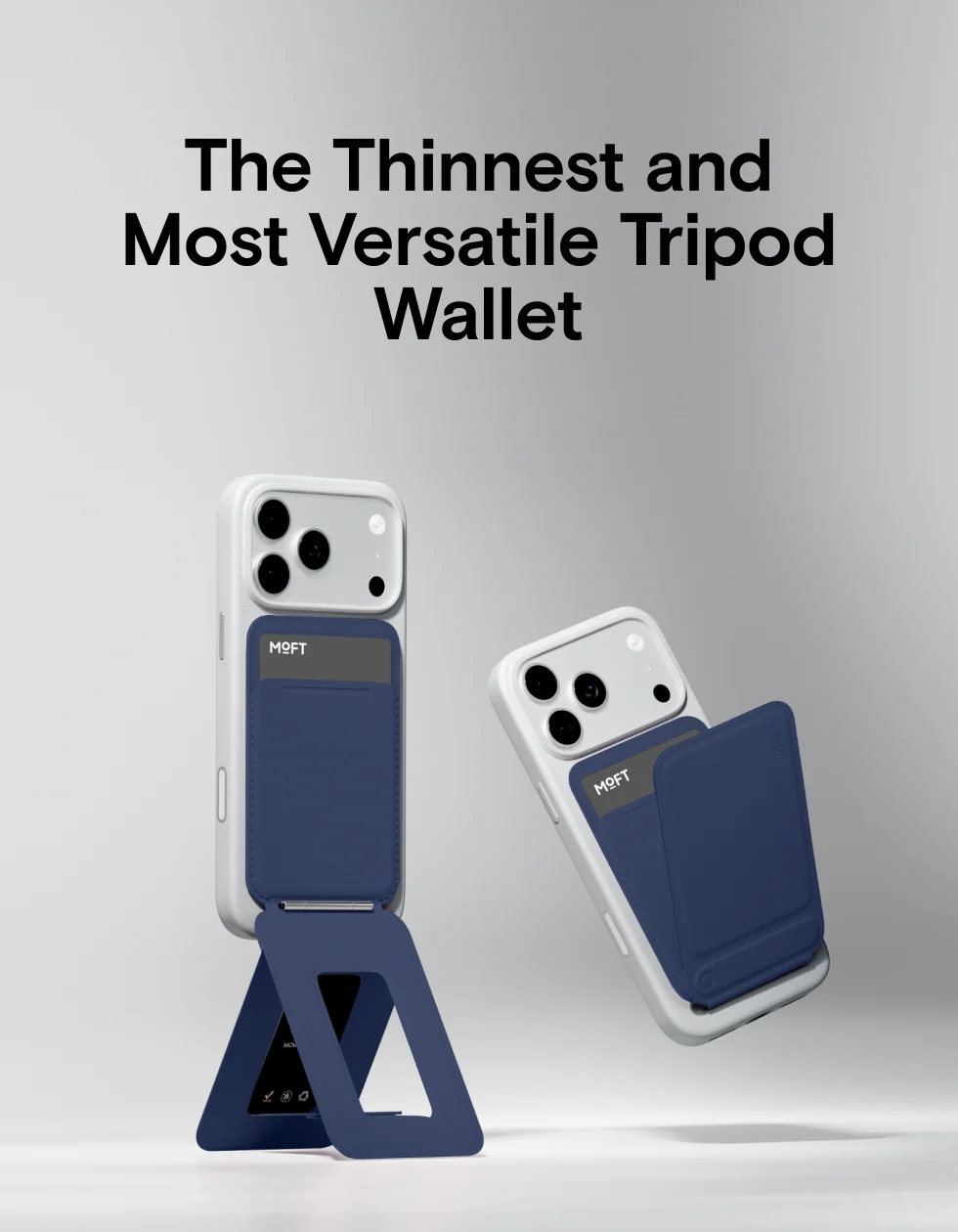 MOFT Snap Invisible Phone Tripod Wallet MOVAS™ 專利純素皮革 MS027W