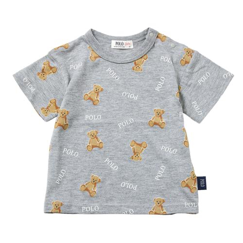 🇯🇵預訂 日本直送🇯🇵Polo Baby標誌小熊滿印灰色短袖T恤