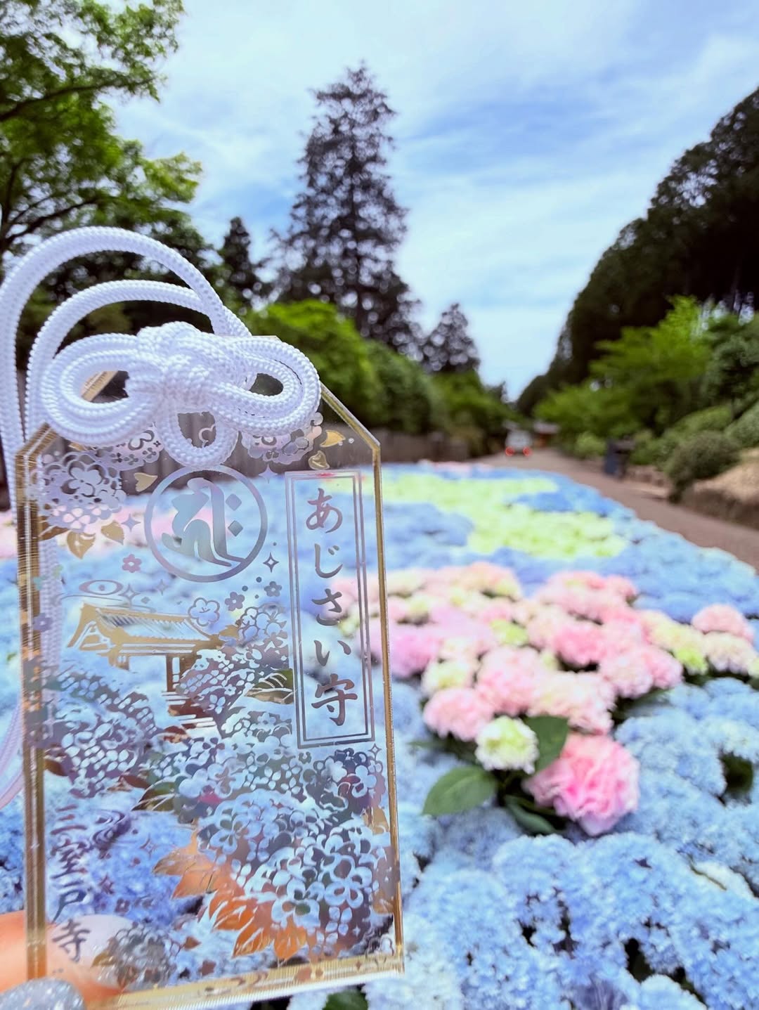《Pre-Order》亞克力繡球花御守 アクリルあじさい御守り｜三室戶寺