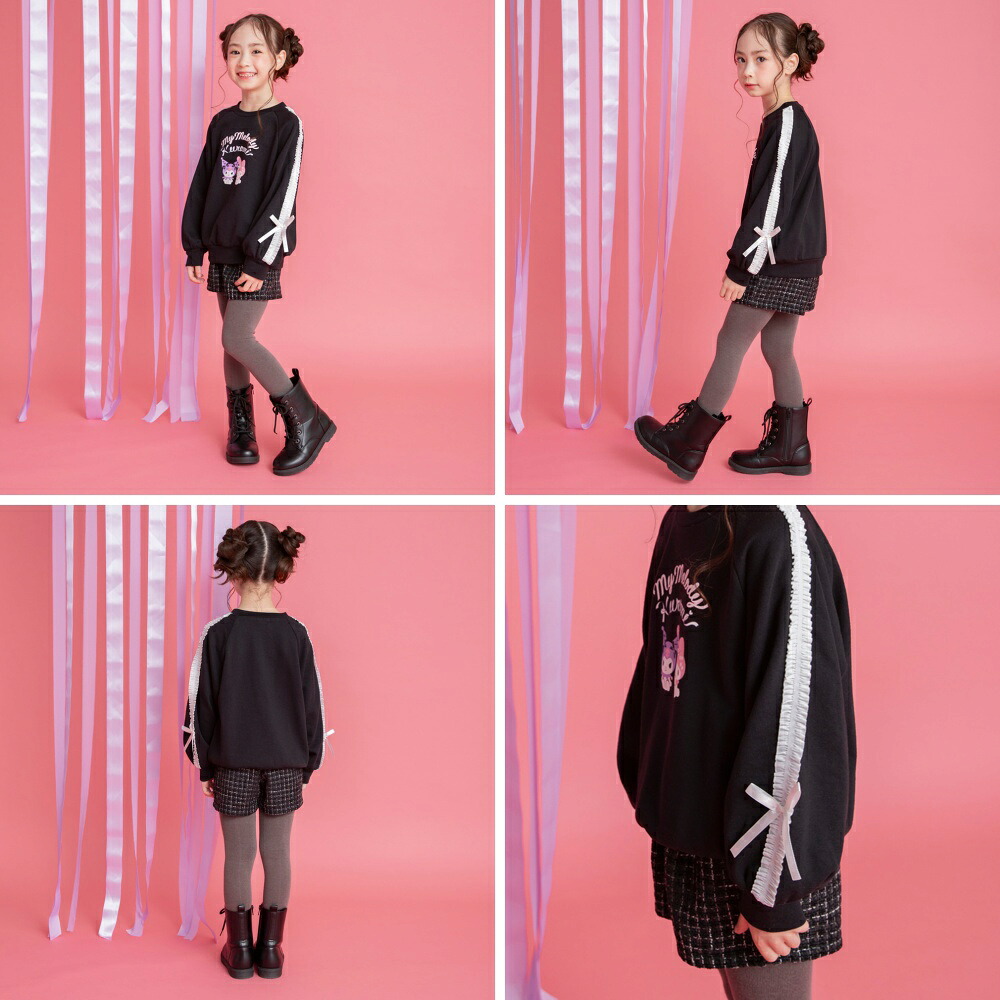 🆕【⭐訂購⭐】🇯🇵日本直送 🌀#Kuromi & #Melody 蝴蝶結蕾絲袖 衛衣［3款選］🌀 [ELJA-0280][261129]