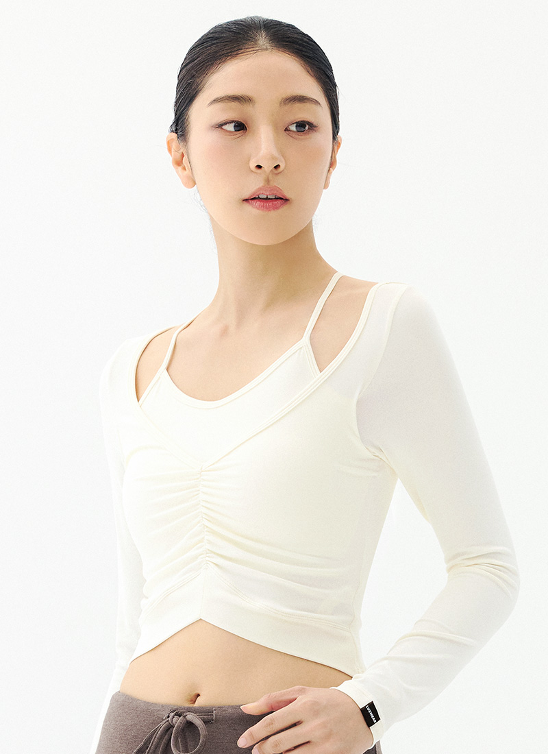 【靚網網摺摺Top】預購_Ellie Shirred Long Sleeve Top by Lux