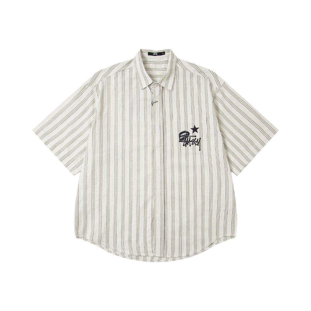 Stussy Striped Star Button-Up Shirt 