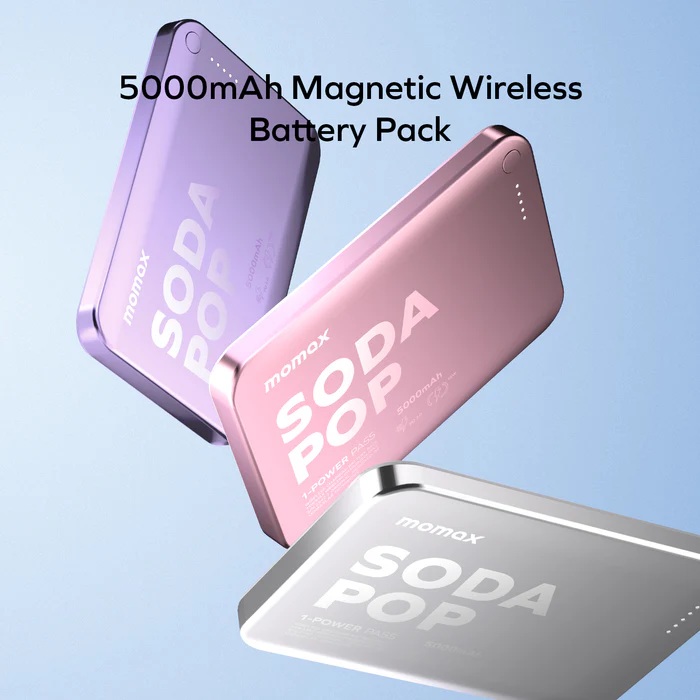 Momax 1-Power Pass 5000mAh 磁吸流動電源 (CCC 認證)