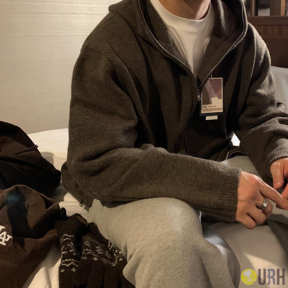 【100%保證韓國直送】Bouclé 刷毛 2-Way Overfit 夾棉拉鍊外套 [4 color] RL113901