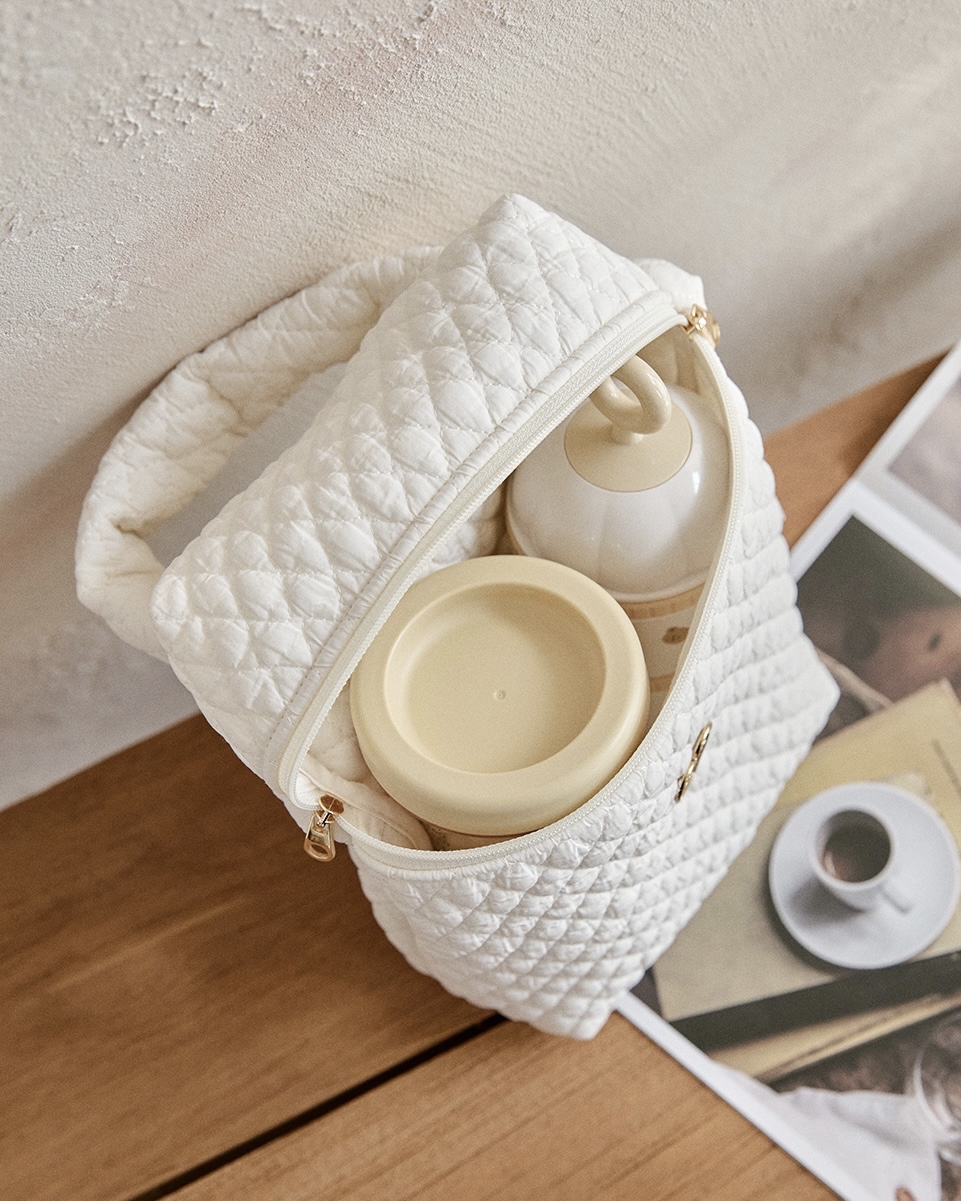 26S/S🌸DTD金心點綴100支鑽石絎縫系列-拉鍊立體方袋包