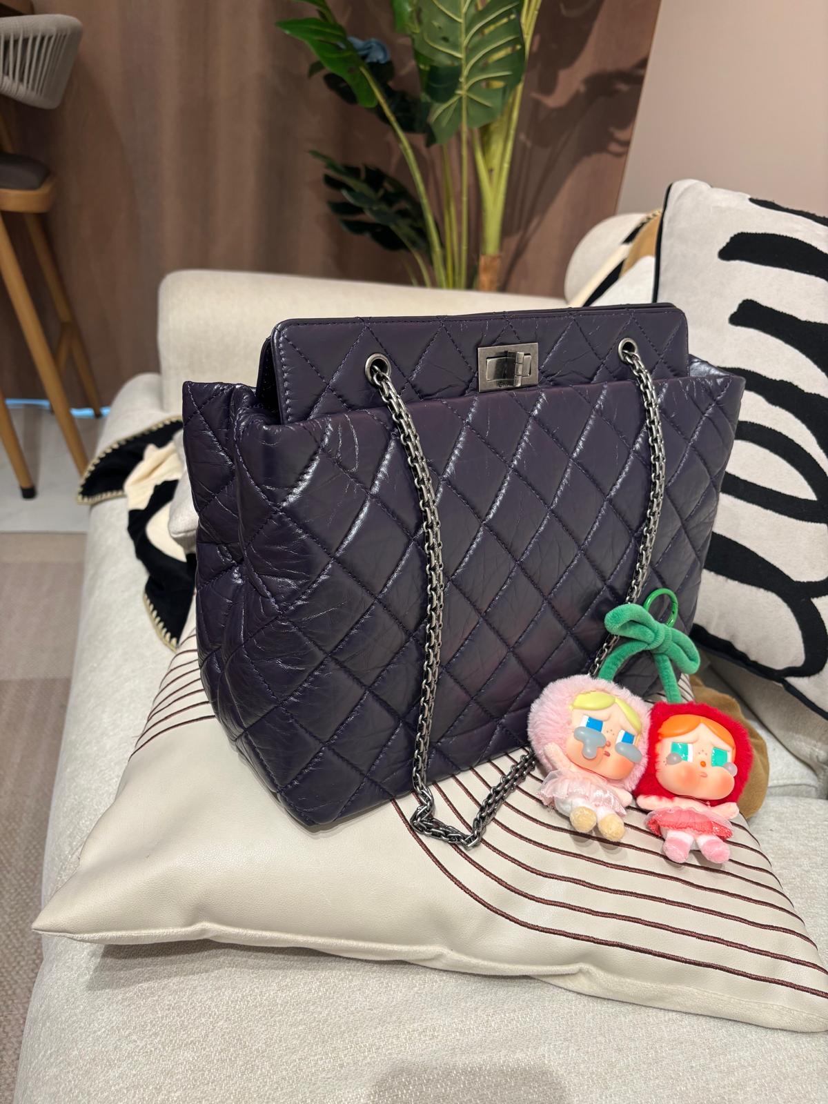 Chanel 2.55 calfskin Shoulder Chain tote bag 100%Authentic ,98%new ✅card✅dust bag✅box