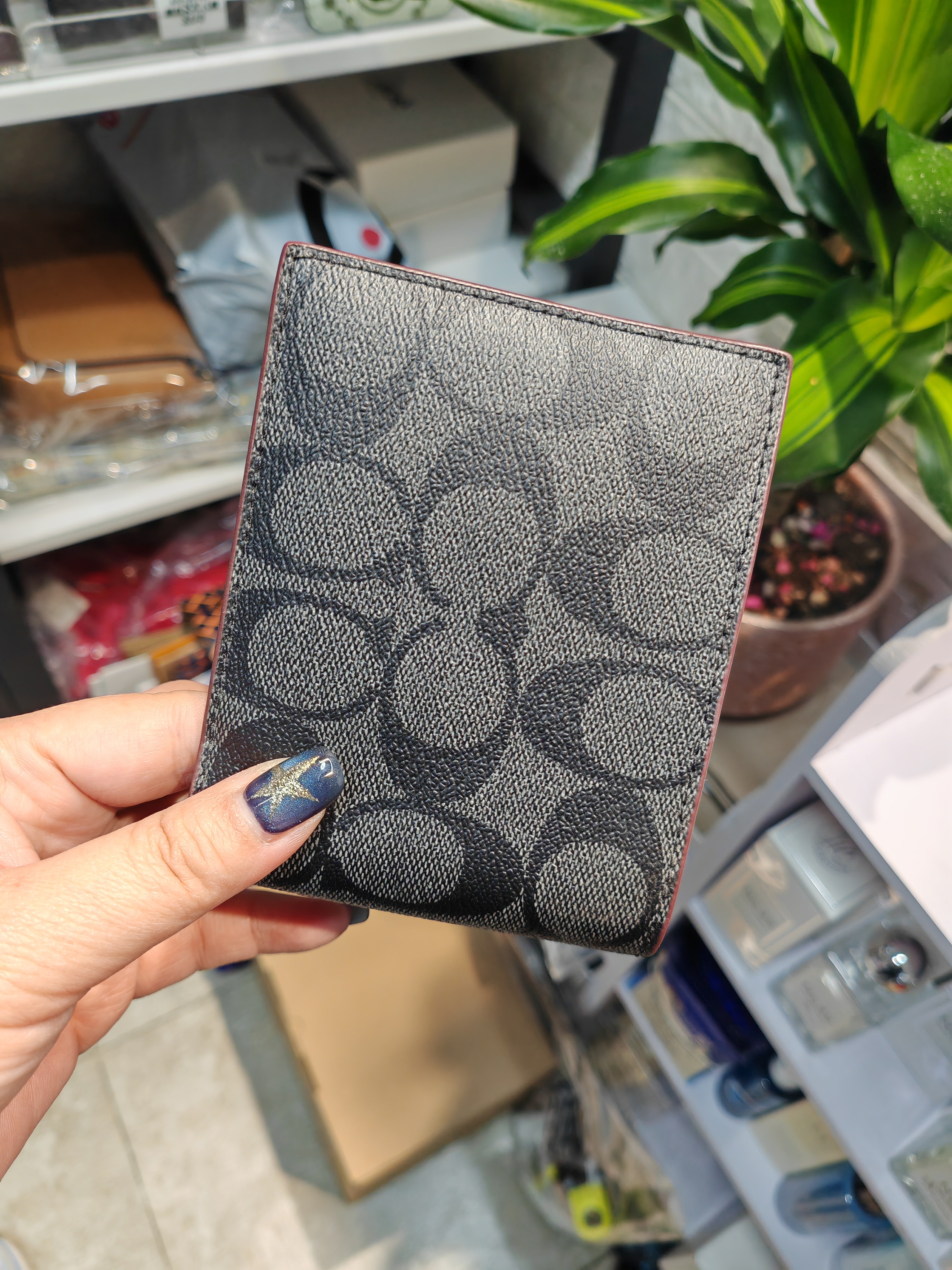 香港現貨-Coach men's wallet 啡邊logo