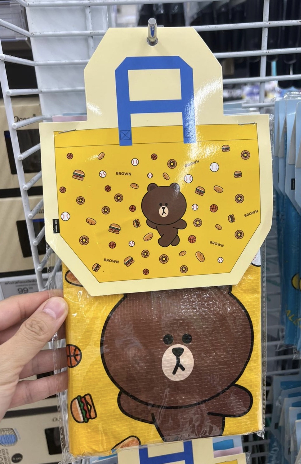 💟現貨💟🇨🇷泰國LINE FRIENDS BROWN 熊大環保袋 