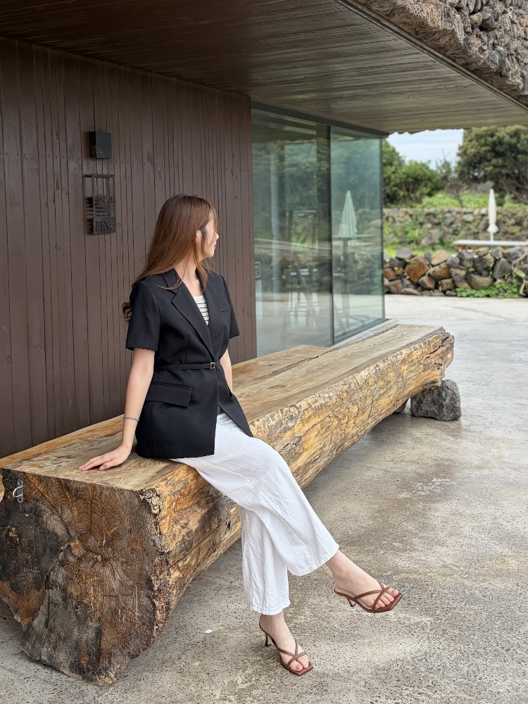 Claire Belted Blazer (Black)