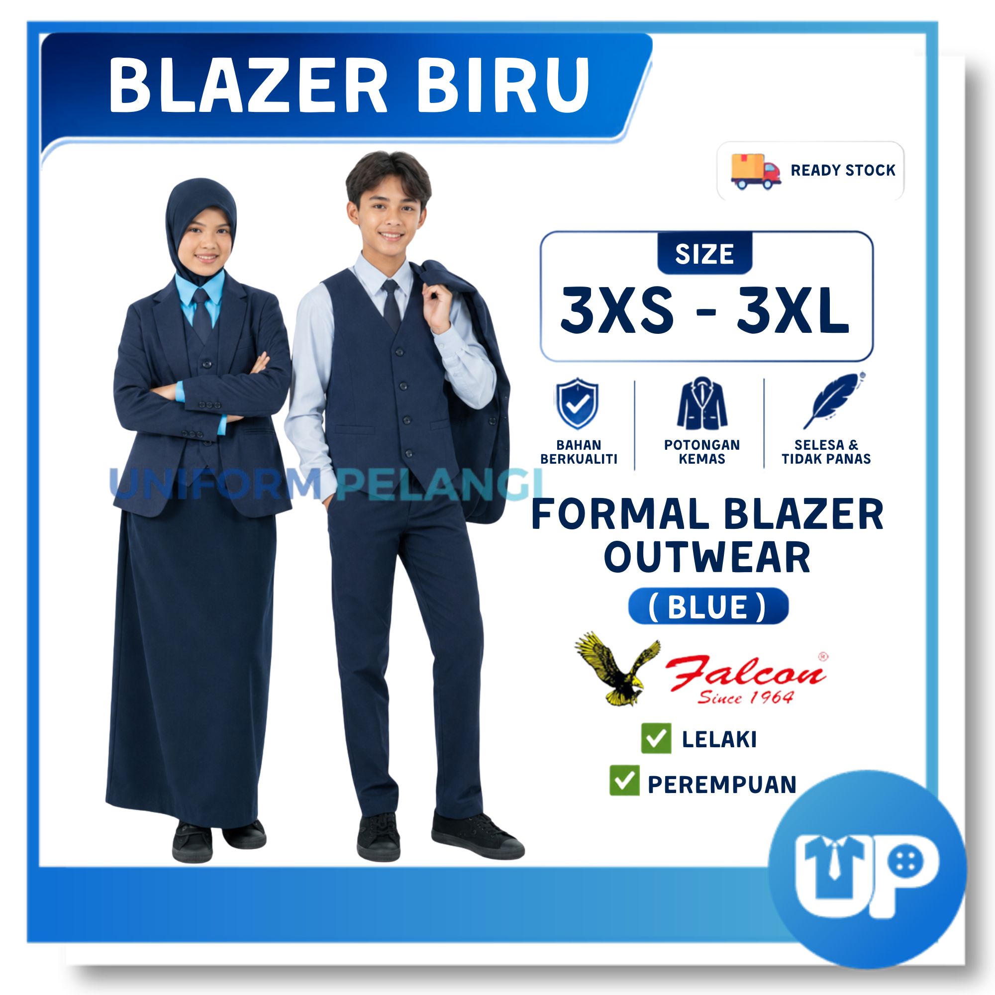 Falcon Blazer UINSEX Coat Biru Tua Pegawas