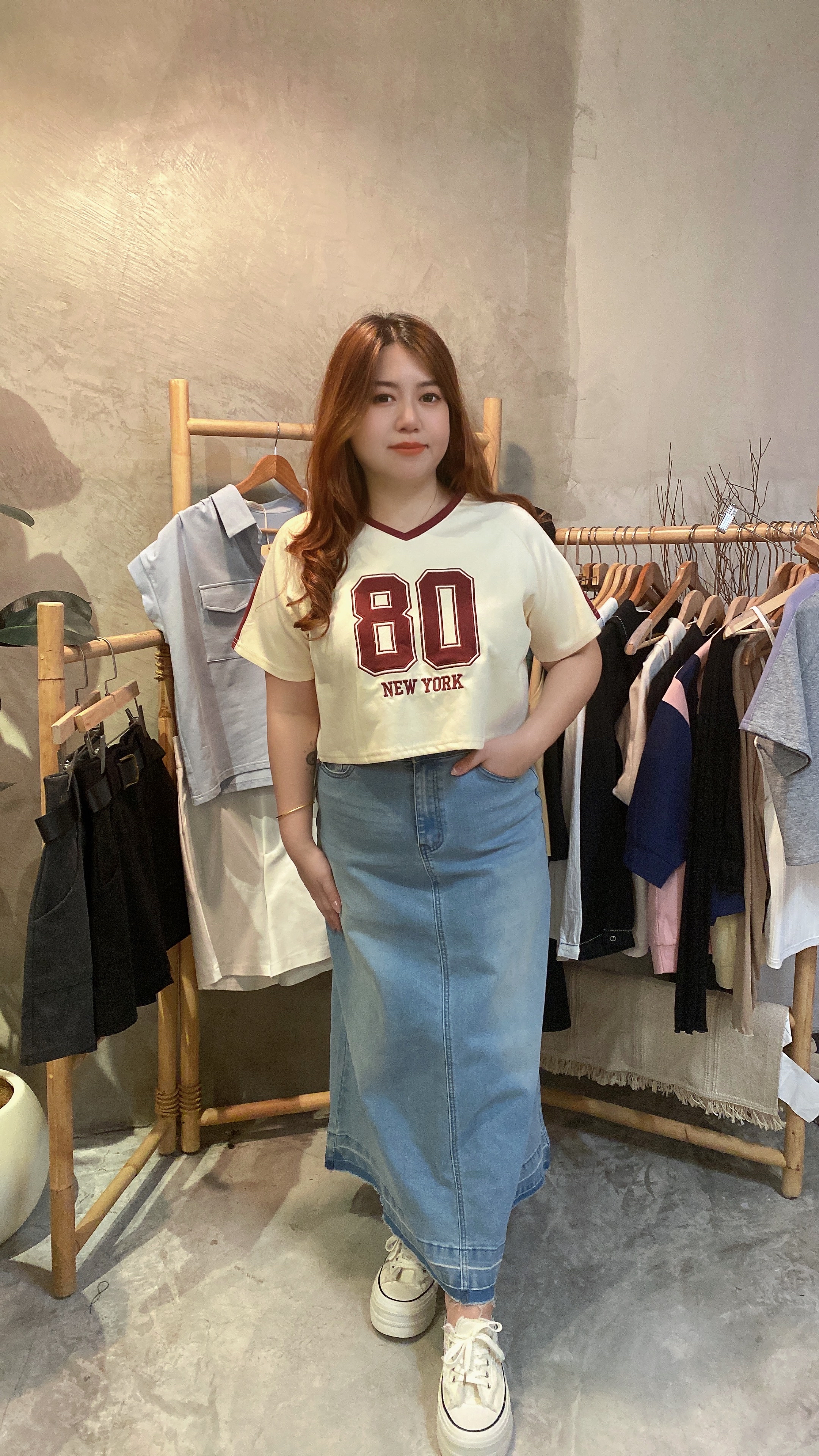 🎀4611号-精美牛仔半身长裙