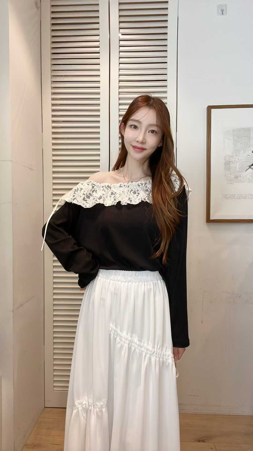 FV07_04 不規則打摺長裙 (3色)