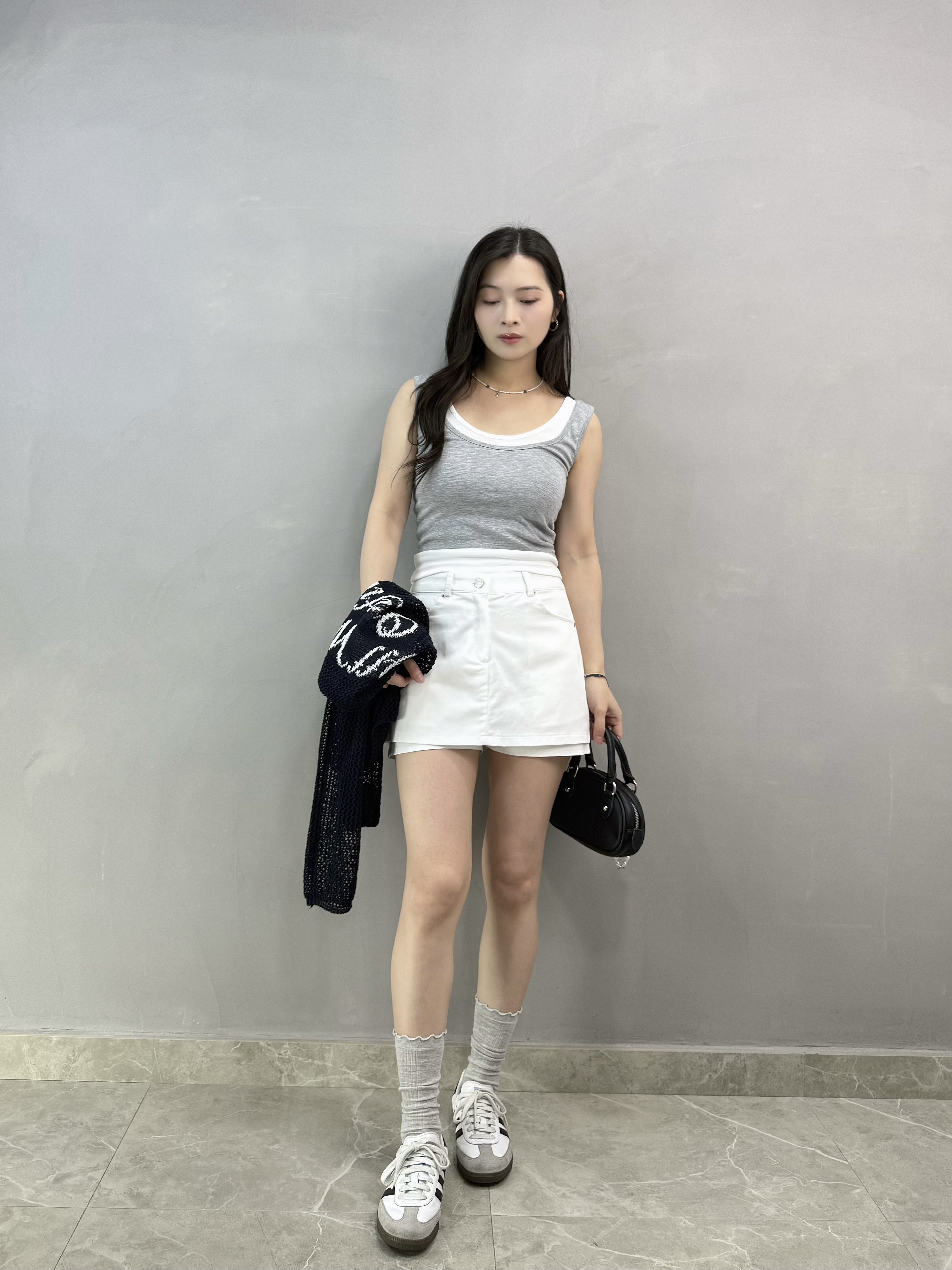 W65 撞色背心兩件Set