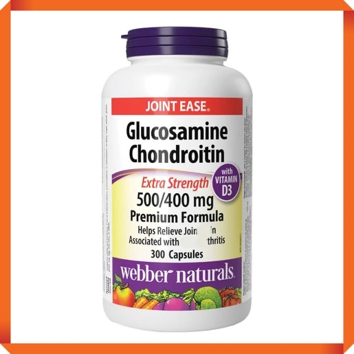 加拿大直送  Webber 葡萄糖胺＋軟骨素+ 維D  glucosamine + Chondroitin+D3  300 粒 - 每⽇ 3 粒