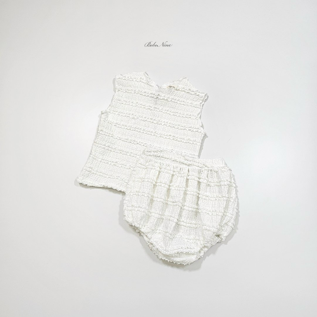 ☀️預訂 韓國直送☀️🇰🇷Bebenine兩色摺皺後背絲帶背心上下套裝