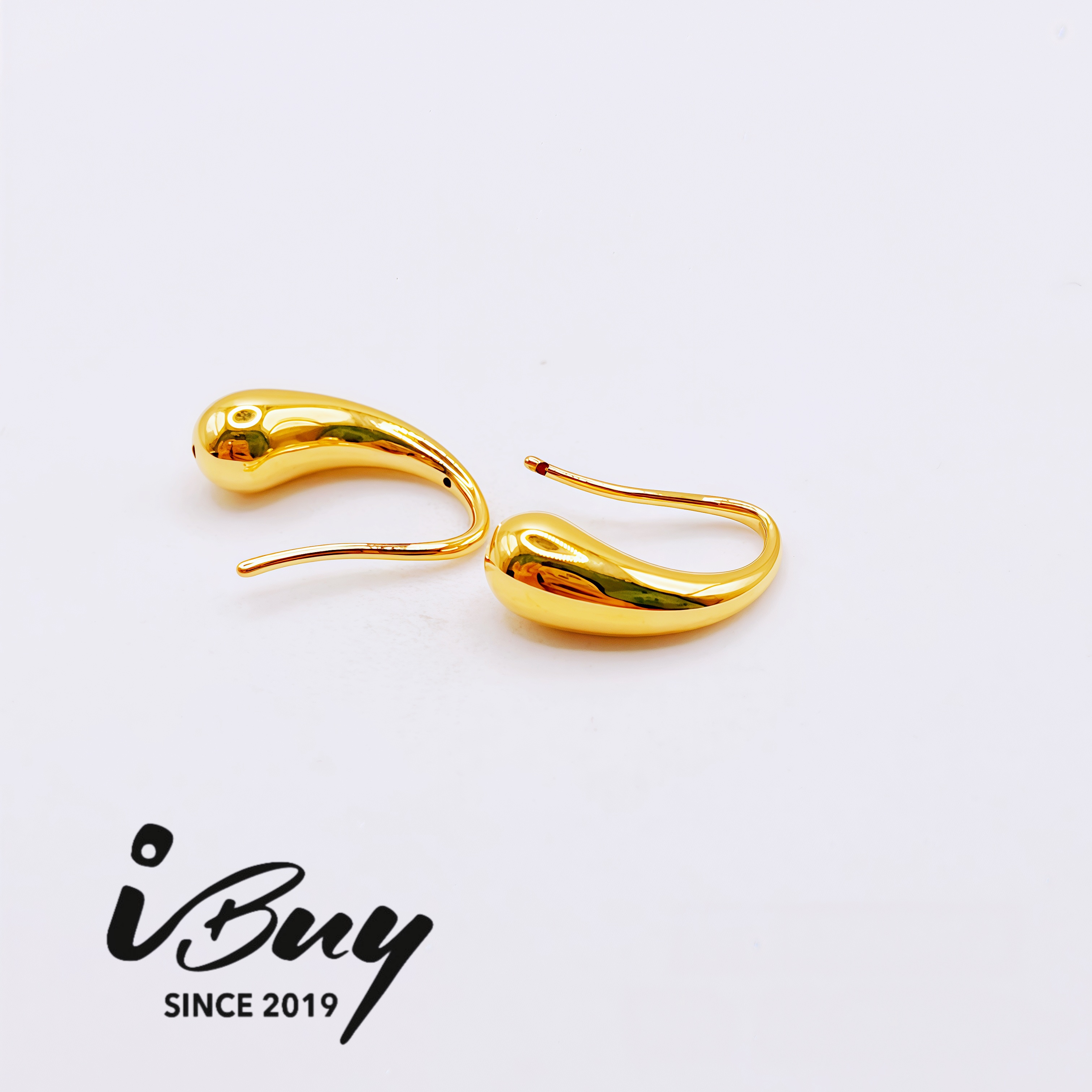 999 GOLD RUPERT'S DROP EAR HOOK 999 金 鲁伯特之泪耳勾