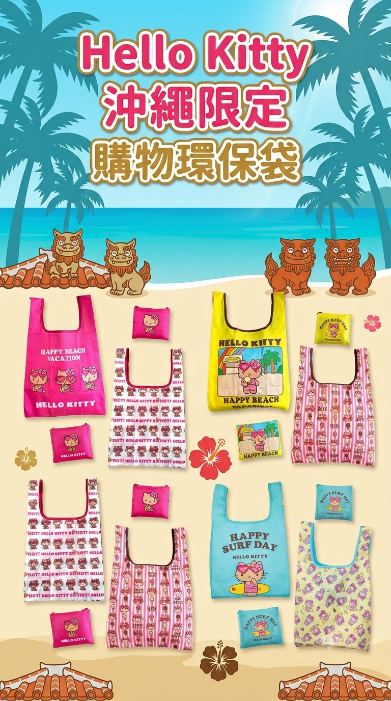Hello Kitty沖繩限定環保袋