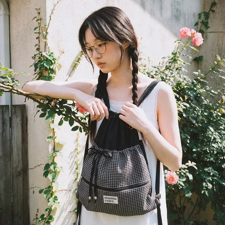 [masmarulez] Ribbon gym sack (4色)