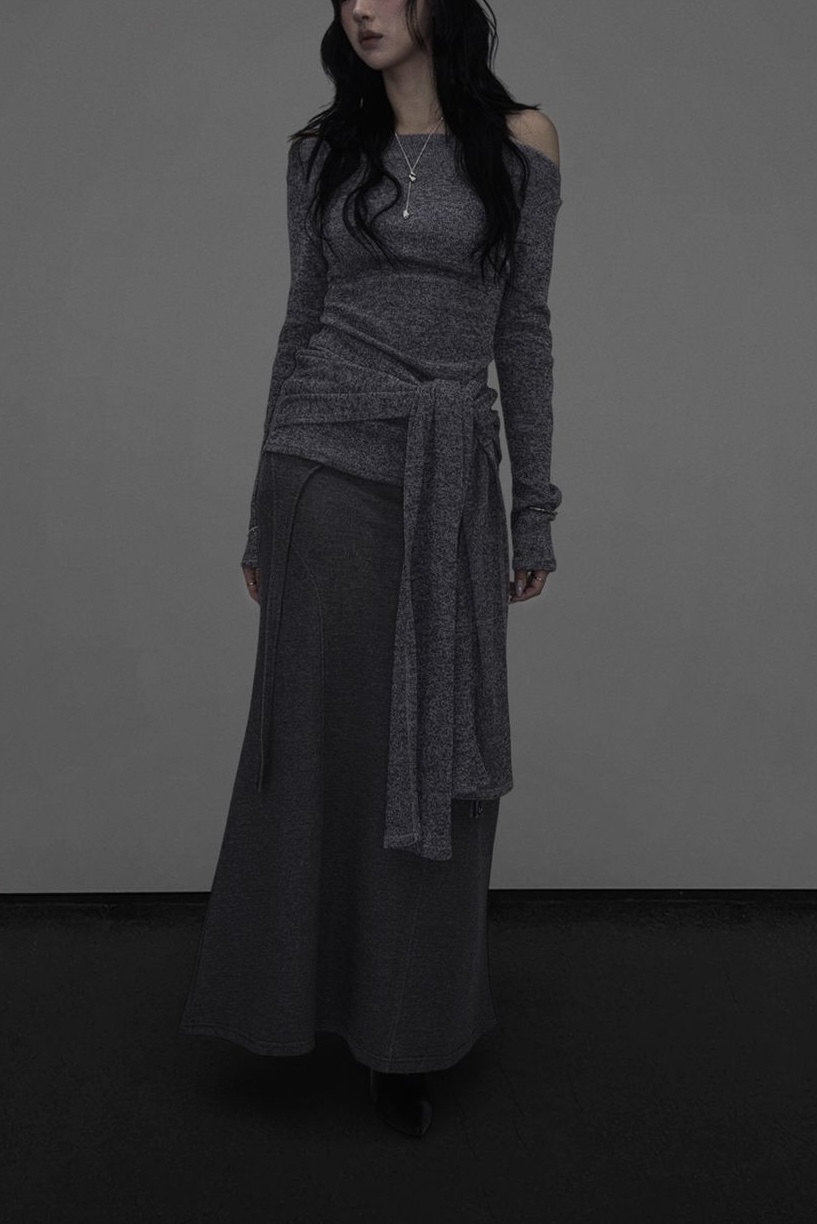 Off-Shoulder Tie-Waist Top