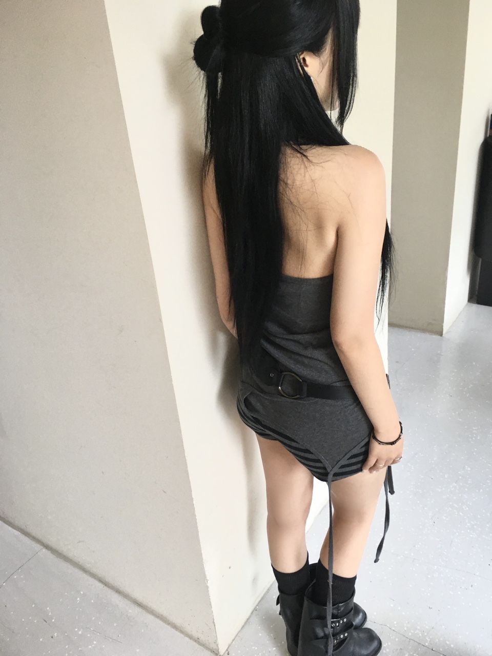 Asymmetric Halter Tank Top
