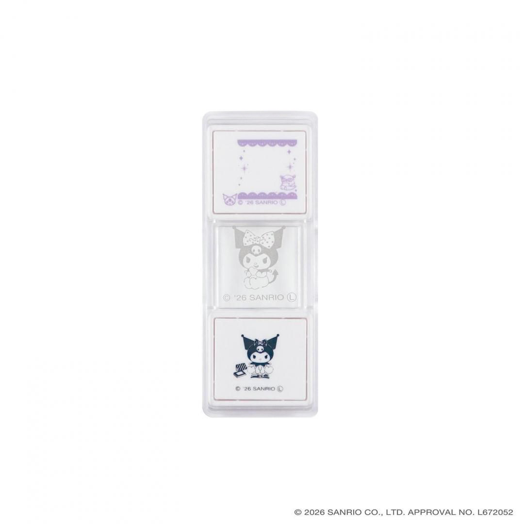 現貨｜Sanrio Kuromi Kutsuwa 日版 Hancoco slide 可堆疊 雙色雙圖案 印章 (SA013D)