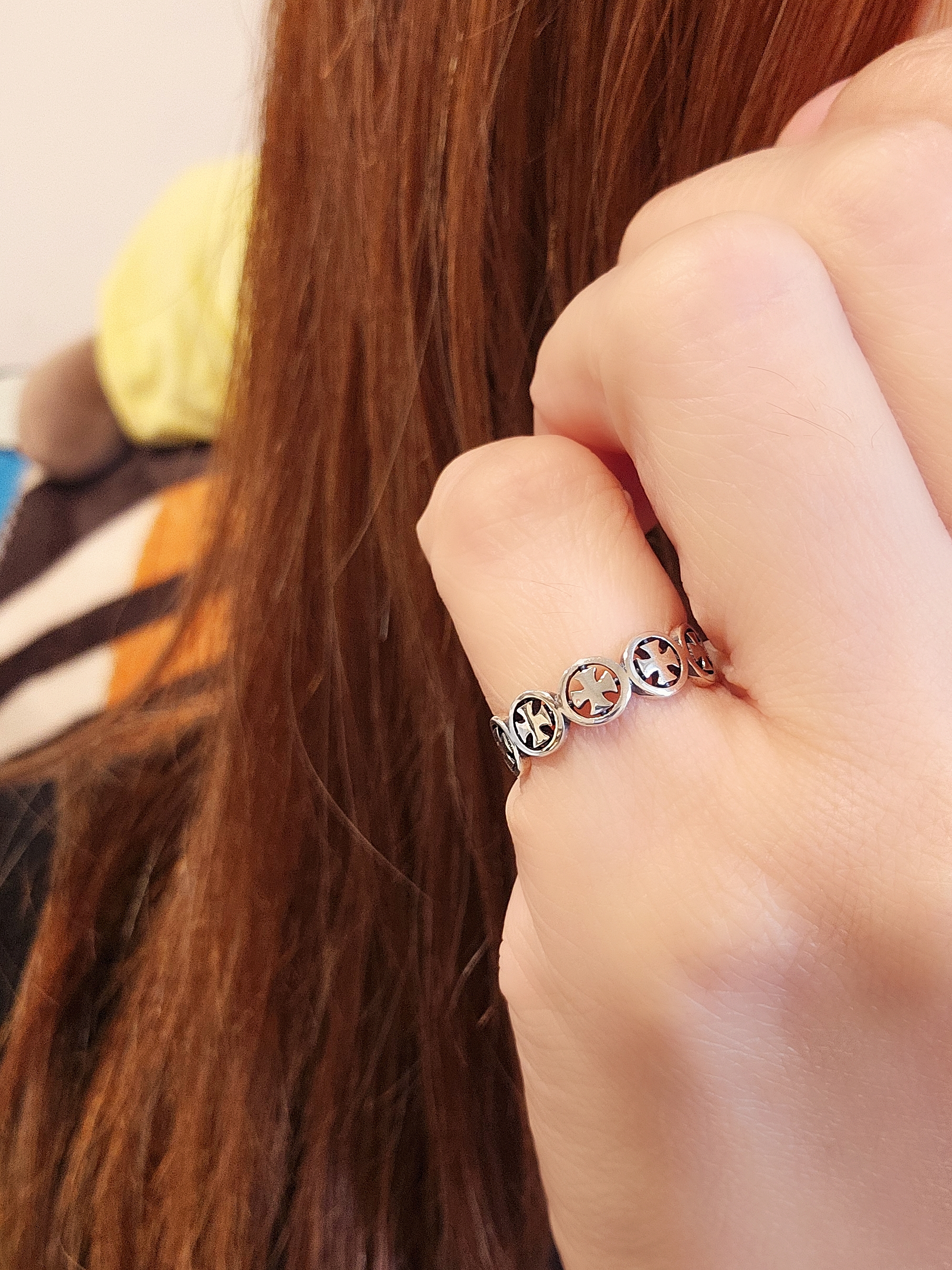 S925 -ER0072 Cut‑out Design Pinky Ring