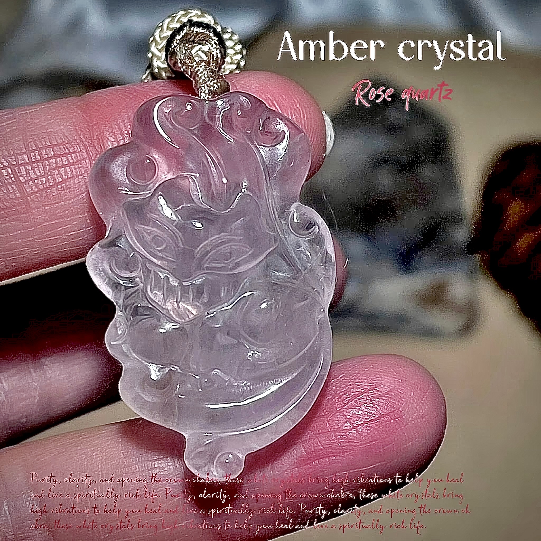 粉晶雙九尾狐 Rose Quartz