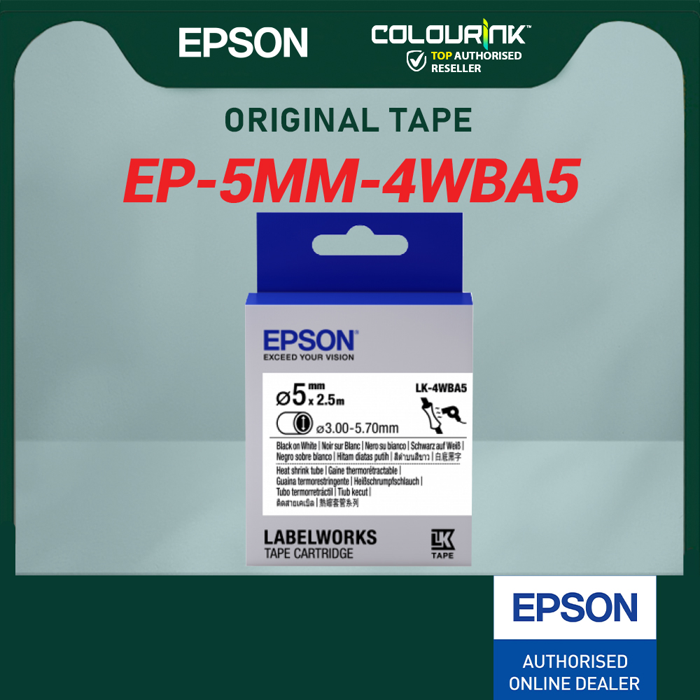 Epson Original Genuine Heat Shrink Tube LK TAPE 4WBA3 4WBA5 4YBA3 4YBA5 6WBA11 6WBA14 6YBA14 7WBA21 7YBA21 for Z900FK