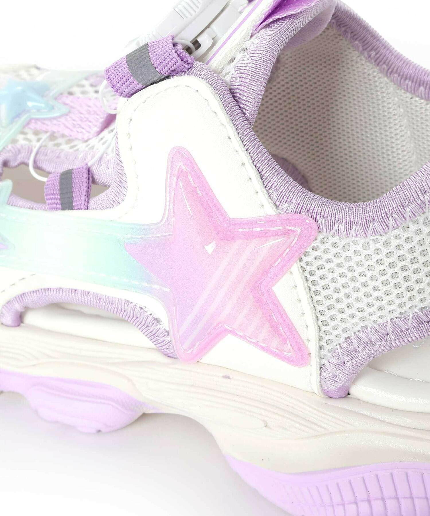 🆕【⭐訂購⭐】🌀 🇯🇵 日本直送 幻彩星星裝飾 旋鈕式鞋帶 網眼涼鞋［2款選］🌀 [ELEA-0109]