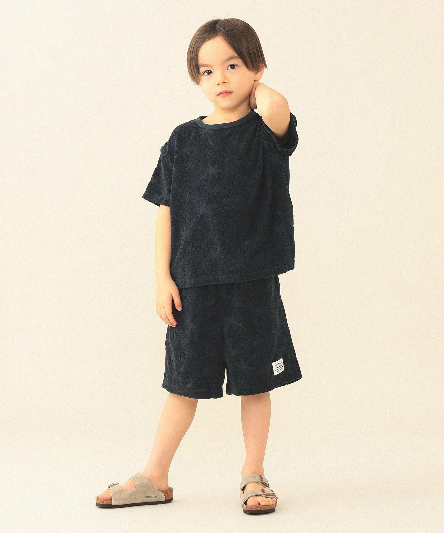 🆕【⭐訂購⭐】🇯🇵 日本直送 🌀🇯🇵 日本直送🇯🇵 #BEAMS mini 棕櫚樹暗紋 絨面毛巾布料 短褲［3款選］🌀 [ELCA-0113][260331]