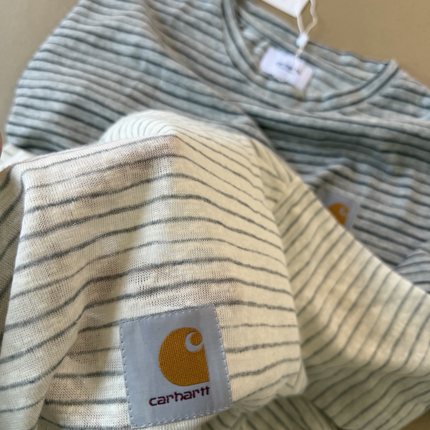 預訂 Car hartt 竹節棉條紋短袖Tee