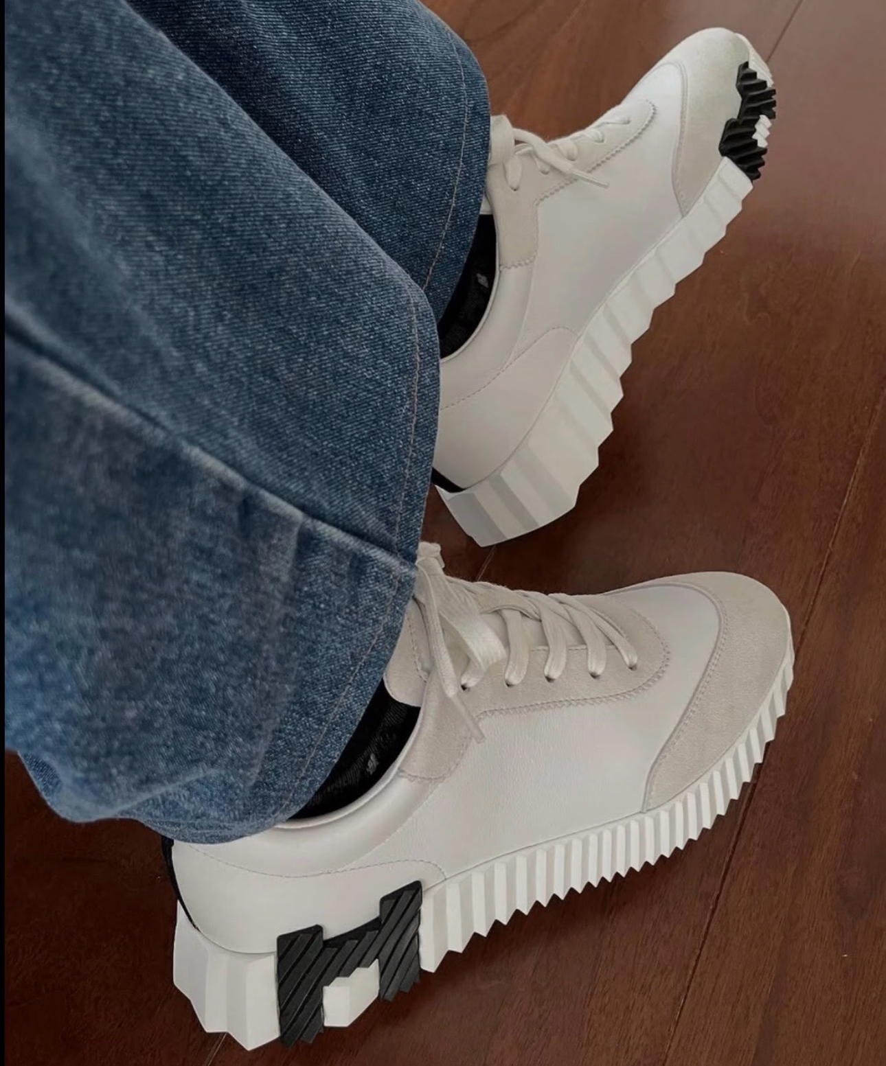 現貨 Hermes Bouncing Sneakers 熊貓🐼色 男女同款 size 36/37/37.5/38/38.5/40.5/41/42/43